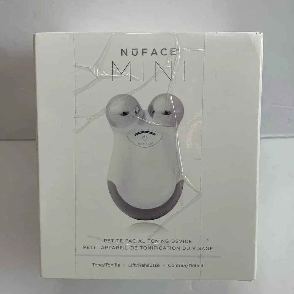 NuFace Trinity Set Mini Facial Toning Device Aqua Gel Travel Bag Towelettes New
